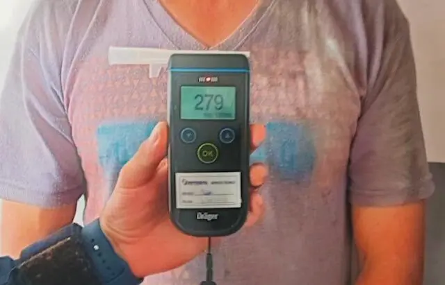 José René Navarrete Serrano, conducción peligrosa, 279 grados de alcohol