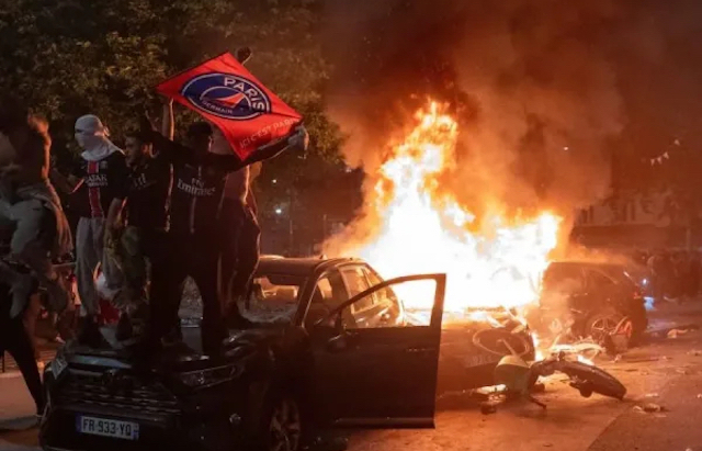 Disturbios en París PSG Champions League copia