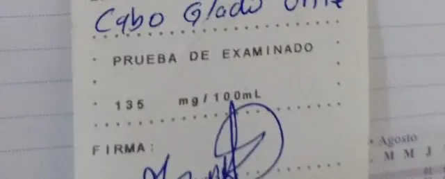 David Ernesto Parras Mendoza, 135 grados de alcohol, conducción peligrosa
