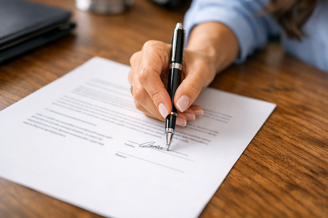 estafa, falsedad documental, mujer