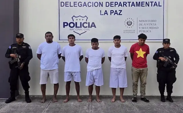Pedro Antonio Deras Sánchez, Andrés Abelino Hernández Rodríguez, Geo Esnal Martínez Zelaya, Santos Daniel Cañas Aguillón e Isaías Eduardo Gavidia Ventura, homicidio agravado