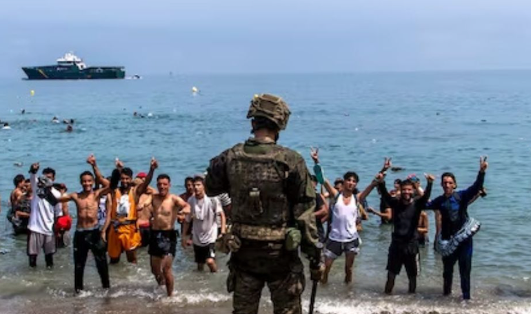 Migrantes marroquíes Ceuta España