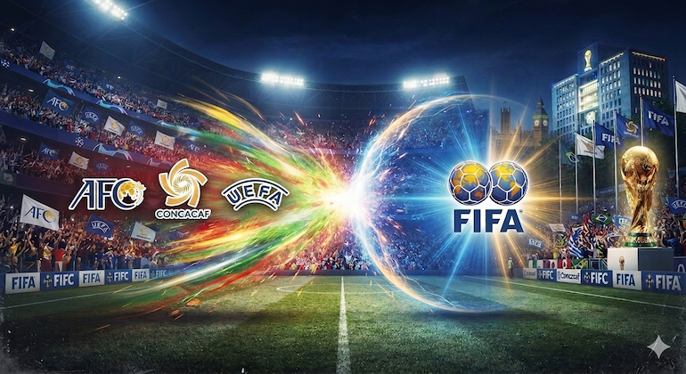 UEFA, Concacaf, AFC, FIFA