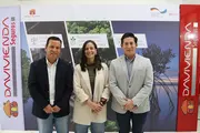 Conferencia de prensa por el Lanzamiento Seguro de Vida Verde Colectivo PYME del Banco Davivienda, el 16 de julio de 2025, en la Agencia del Centro Financiero en San Salvador, El Salvador.
Foto Banco Davivienda por Salvador Meléndez