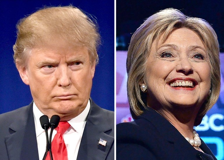 <p>Los candidatos estadounidenses en la carrera a la Casa Blanca Donald Trump y Hillary Clinton, en sendos eventos a primeros de 2016</p>