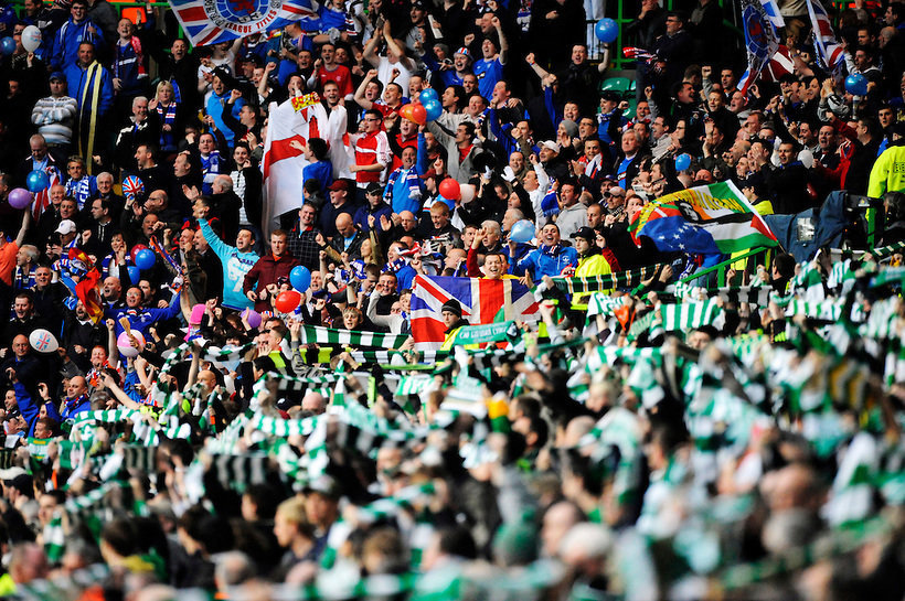 4TH MAY 2010, Celtic v Rangers, SPL match at Celtic Park, Glasgow, Celtic and Rangers fans pre match, Rob Casey Photography.