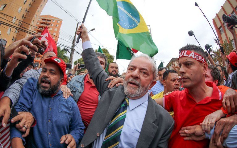 Lula Da Silva a su llegada a un tribunal anticorrupción