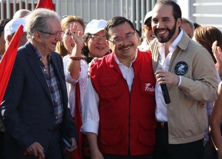 Fabio Castillo, Medardo González y Nayib Bukele