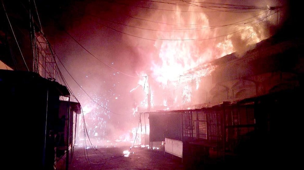 Incendio en el centro de San Salvador