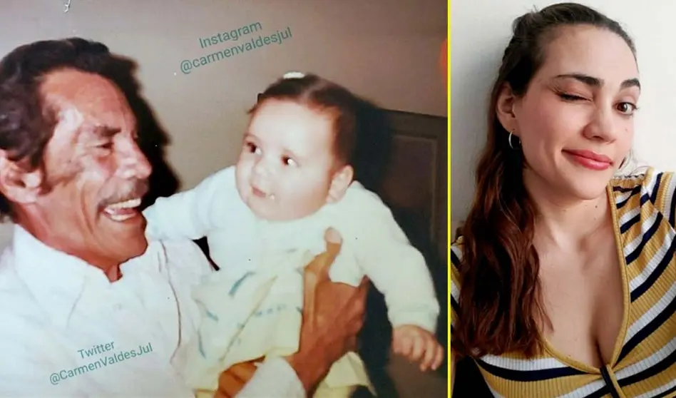 Don Ramón y su nieta Mariana Foto tomada de Carmen Valdéz 3