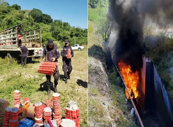 Pirotecnia destruída