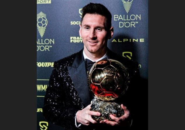 Messi tras ganar el Balón de Oro