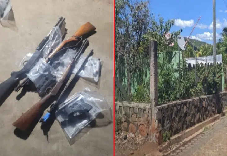 Armas de la MS en Jucuarán