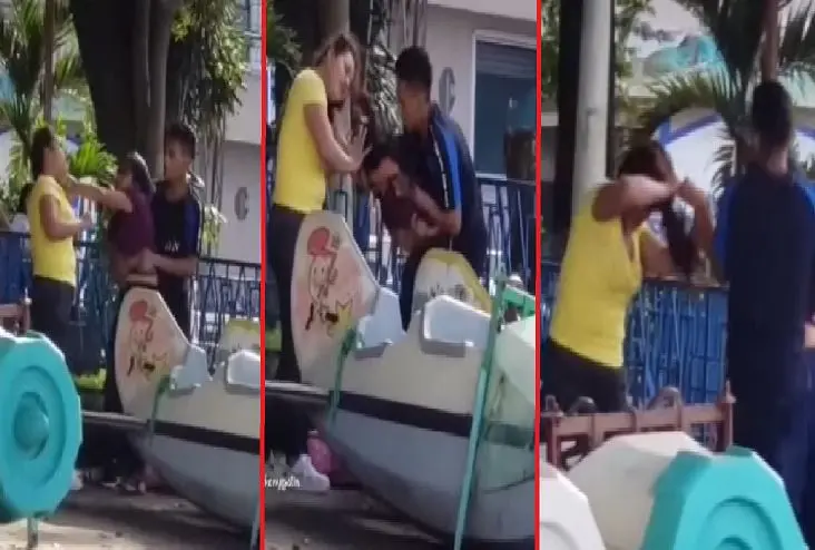 Mujeres jalándose el pelo