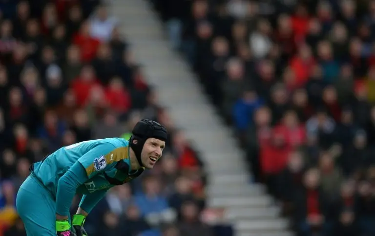 <p>El portero del Arsenal Petr Cech durante un partido contra el AFC Bournemouth en Bournemouth, Reino Unido, el 7 de febrero de 2016</p>