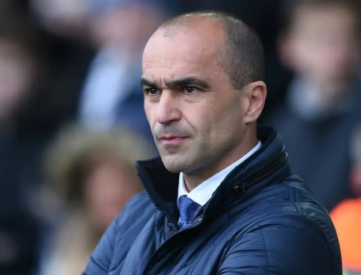 <p>El nuevo seleccionador de Bélgica, Roberto Martínez, durante un partido en su etapa en el Everton el 19 de marzo de 2016 en Liverpool, Reino Unido</p>