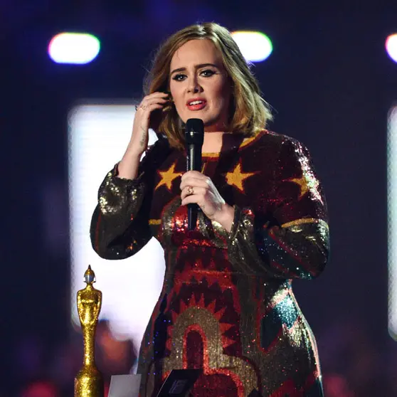 MANDATORY BYLINE: Jon Furniss / Corbis<BR/>
Adele wins MasterCard British Album of the Year at the The BRIT Awards at O2 Greenwich, London, Britain on 24 Feb 2016.
<P>
Pictured: Adele
<B>Ref: SPL1234868 240216 </B><BR/>
Picture by: Jon Furniss / Corbis<BR/>
</P><P>
<B>Splash News and Pictures</B><BR/>
Los Angeles: 310-821-2666<BR/>
New York: 212-619-2666<BR/>
London: 870-934-2666<BR/>
photodesk@splashnews.com<BR/>
</P>