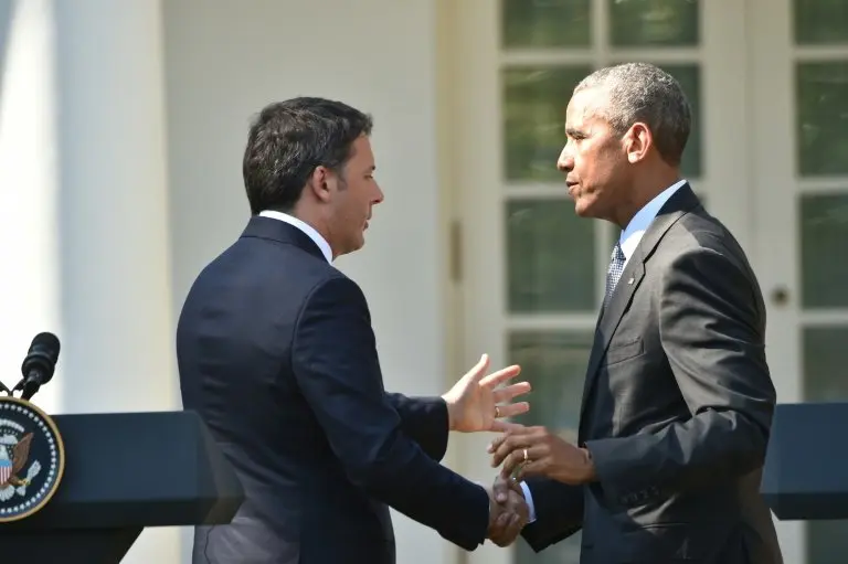 obama con matteo renzi