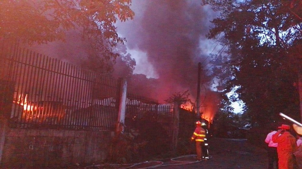 incendio en Ciudad Delgado
