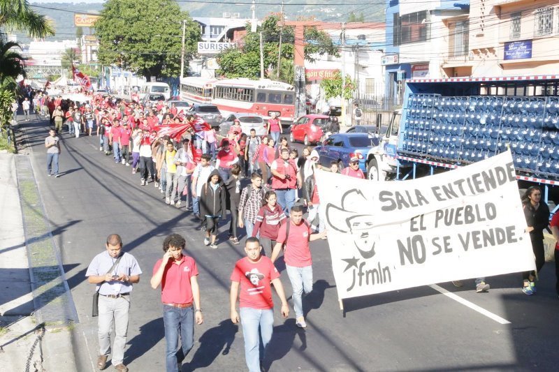 Protesta FMLN Sala