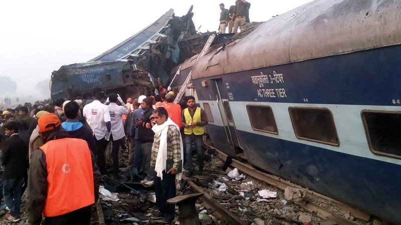 Tren accidentado en India