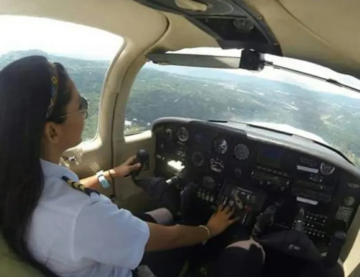 Instructora de vuelo accidentada