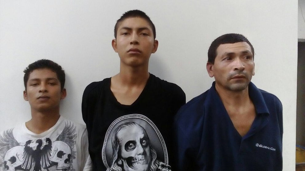 Estos son los detenidos por orden de FGR por Org. Terroristas (Izq. a Der.) Carlos Samayoa, Ángel López, a. Pajilla y Tito Ramirez