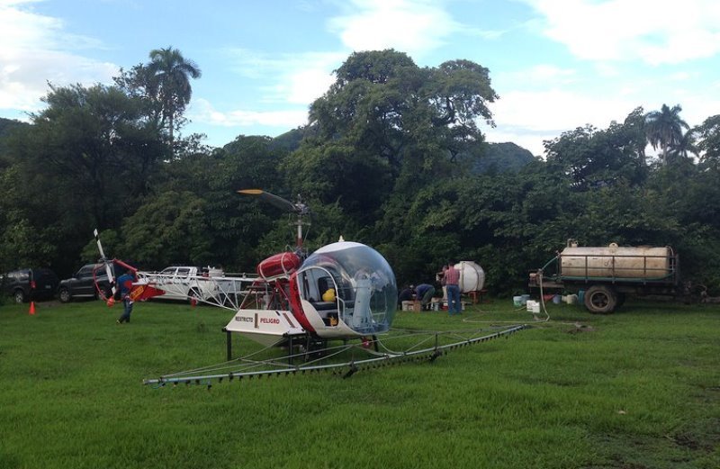 Helicóptero decomisado_Foto PNC de Guatemala