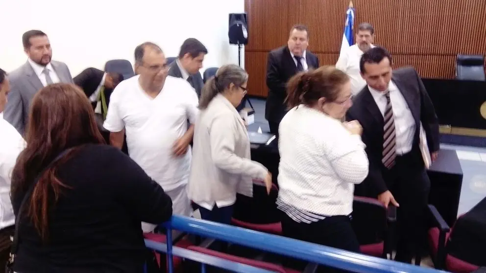 José Adán Salazar al final de la audiencia inicial