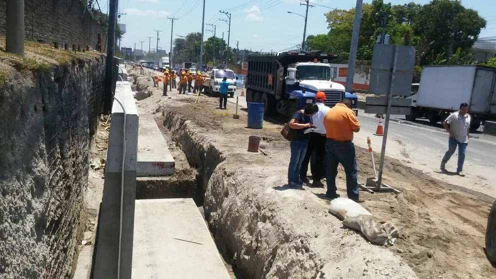 trabajos en carretera al puerto