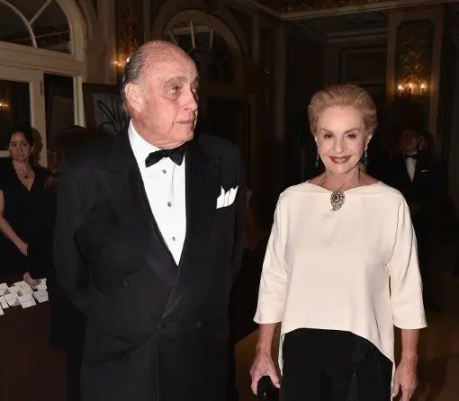 NEW YORK, NY - APRIL 20: Reinaldo Herrera and fashion designer Carolina Herrera attends the ASPCA hosted 20th Annual Bergh Ball at The Plaza Hotel on April 20, 2017 in New York City. Bryan Bedder/Getty Images for ASPCA/AFP