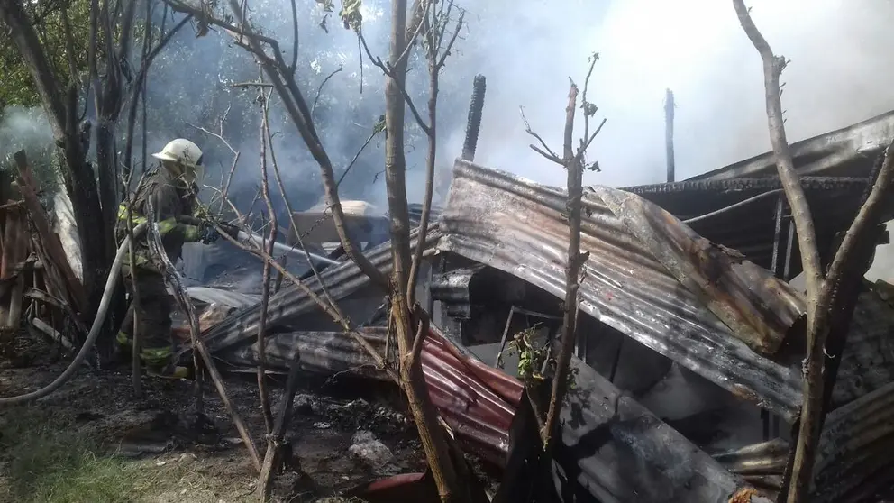 Incendio en calle Agua Caliente, Soyapango