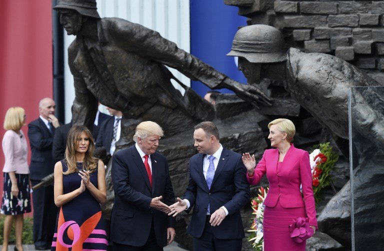 Donald Trump en visita oficial a Polonia