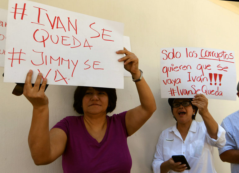 Manifestantes se pronuncia por caso CICIG en Guatemala