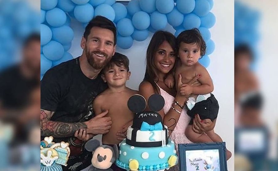 Messi junto a su familia