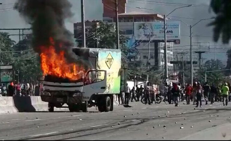 Disturbios en Honduras