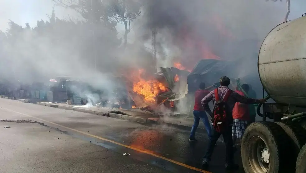 Incendio mercado Lourdes