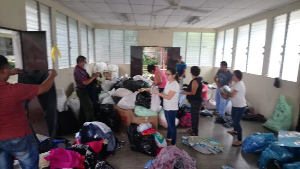 Ayuda que se recolectó en iglesia de Metapán.