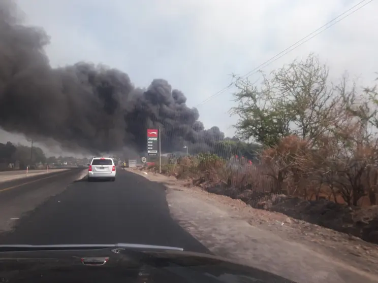 Foto: Bomberos 
gasolinera zacate