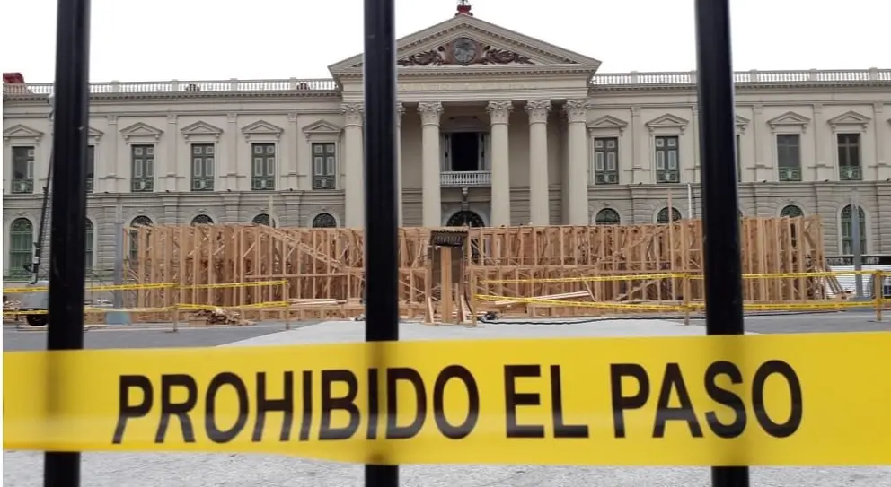 Cierre por toma de posesión centro de san salvador