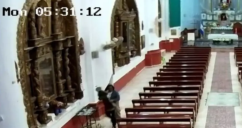 Robo en iglesia de Metapán