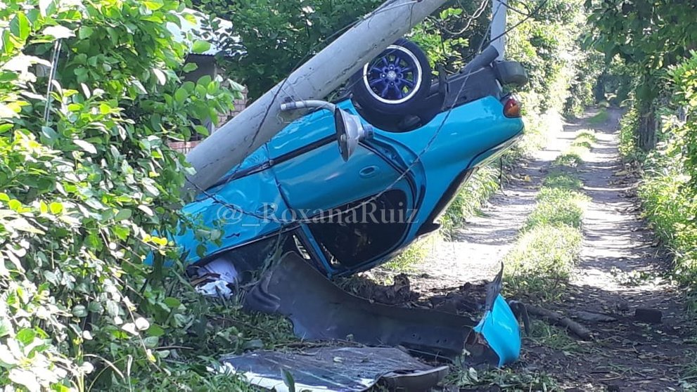 Carro volcado en Guazapa, un muerto y cuatro lesionados