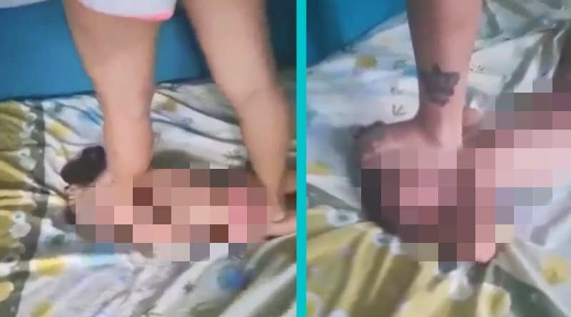 Mujer tortura a su hija en México.