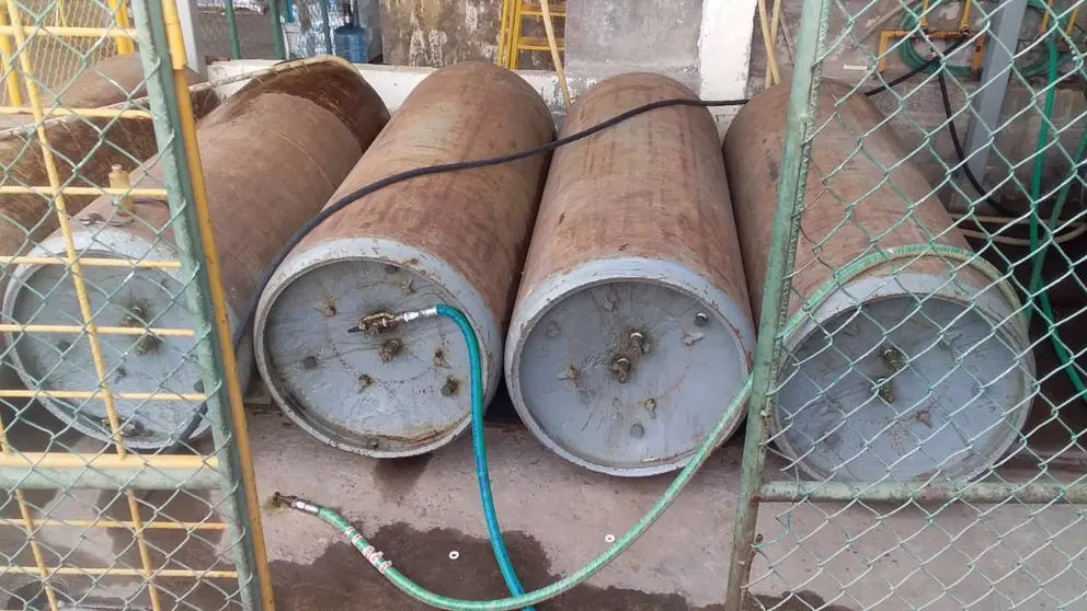 Tanques de empresa donde se fugó el gas