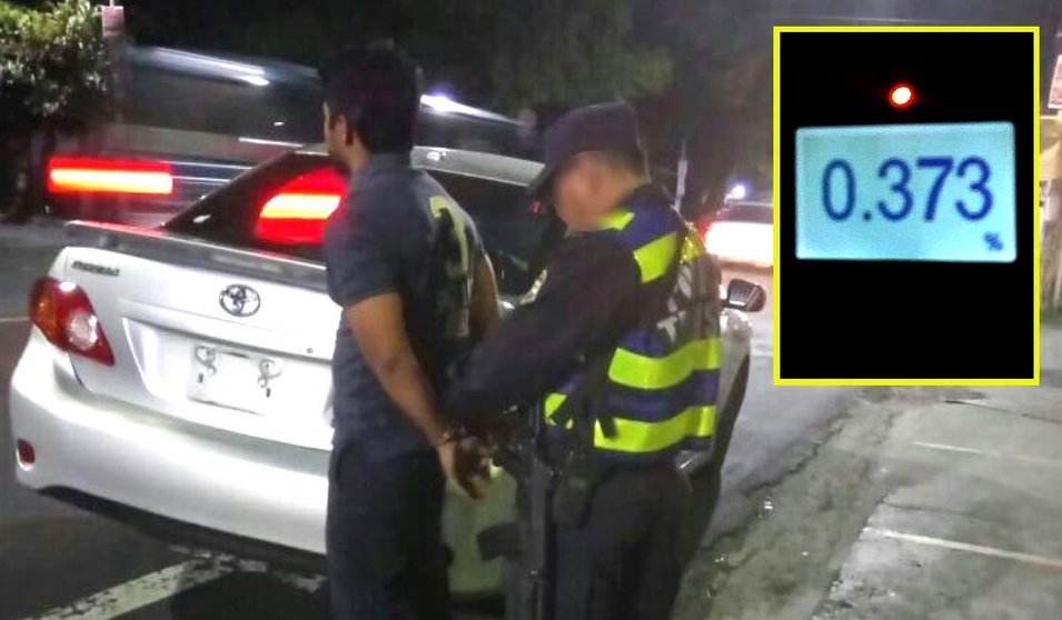 Conductor guatemalteco ebrio detenido