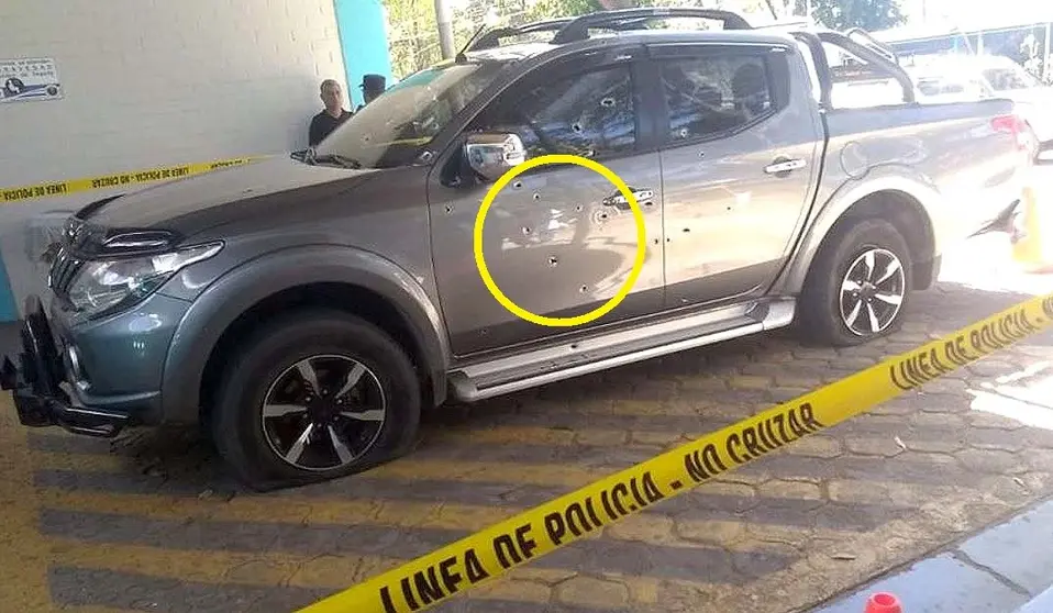 Carro ametrallado en Metapán en intento de asalto