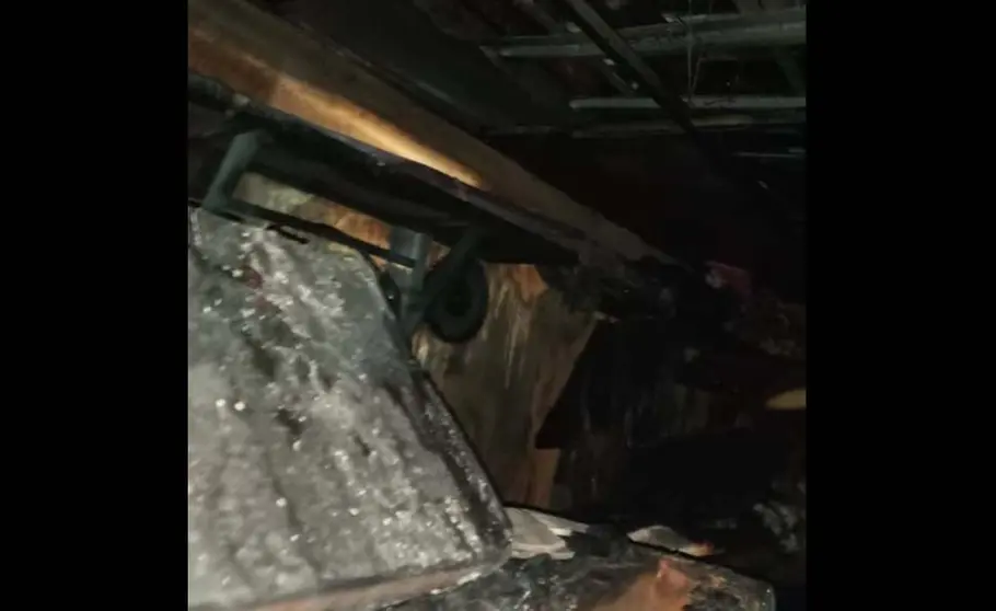 Carpintería incendiada