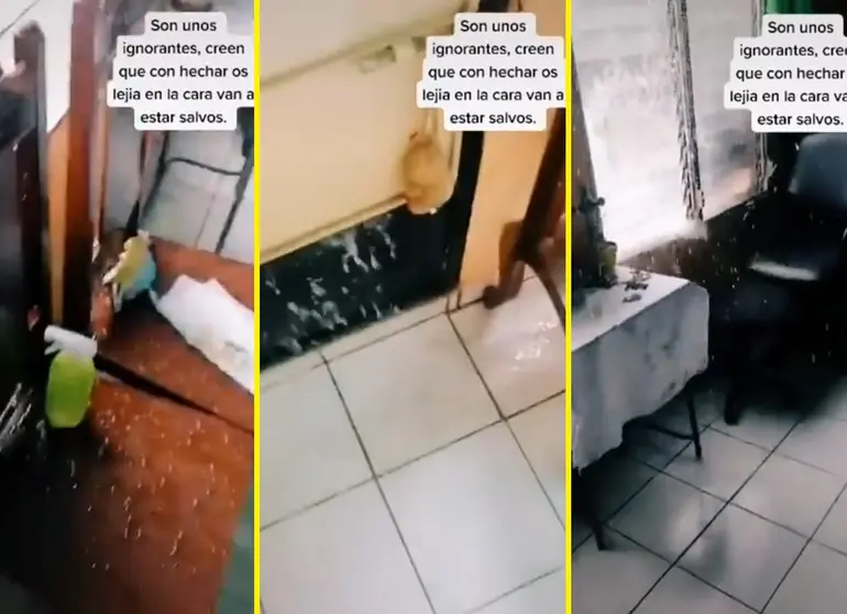 Casa inundada de lejía 1