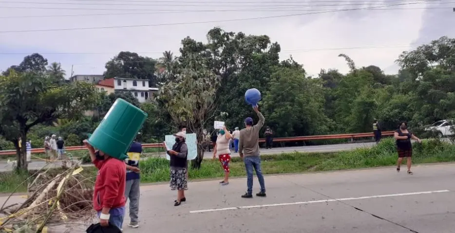 Protesta en Santo Tomás