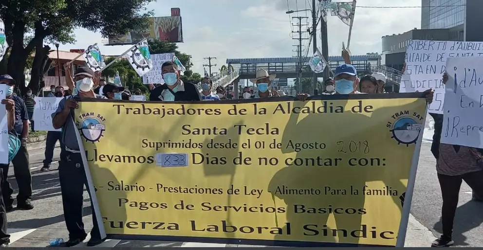 Trabajadores de alcaldía tecleña